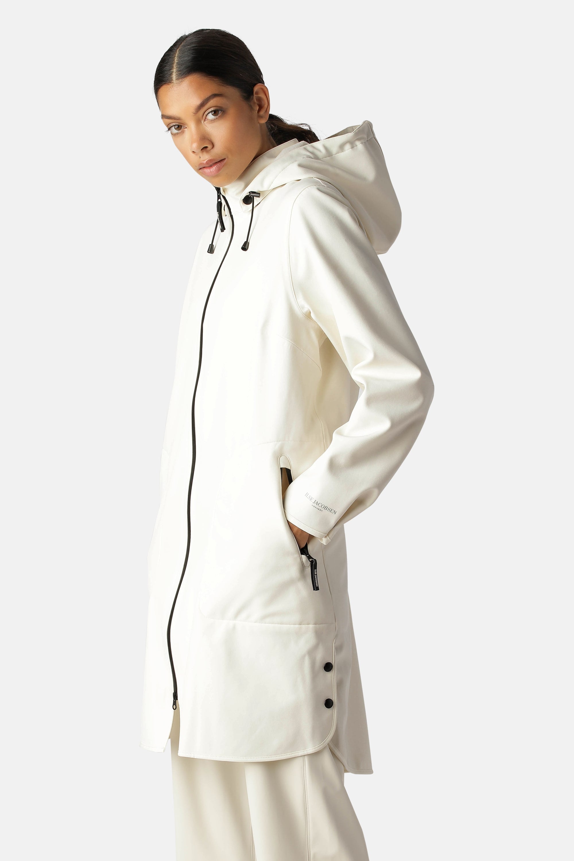 Softshell Regnjakke A-form - White Sugar